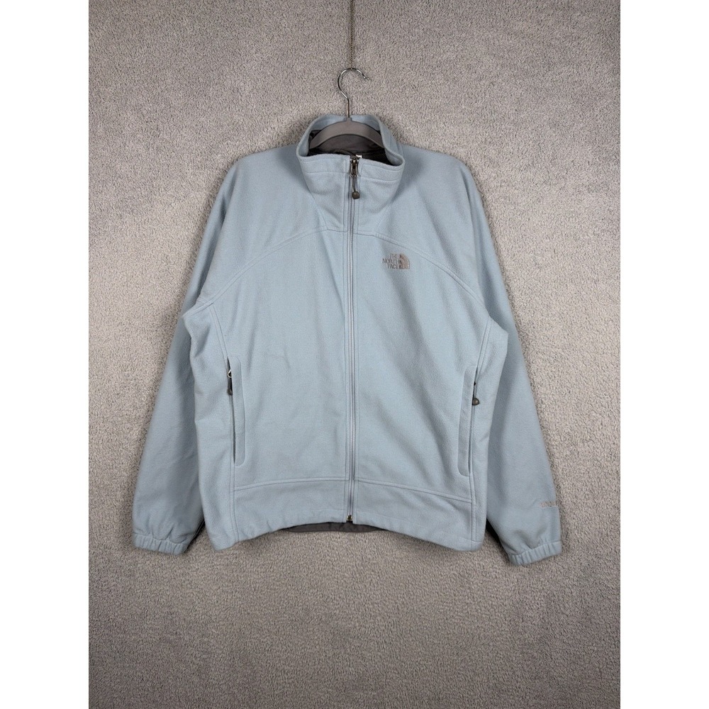 The North Face Jacket Womens XL Blue WindWall Fleece Full Zip Pockets Hiking